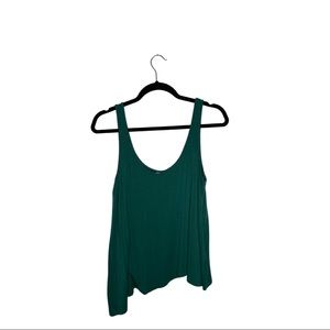 Kensie Women’s Top Keepers Asymmetrical Tank Green, Size Small